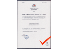 Сертификат Компания Достойная Доверия 2020 – StrongRecovery